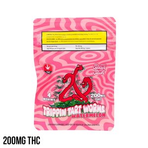 Trippin Tart Worms 200mg THC | Stacys Stash